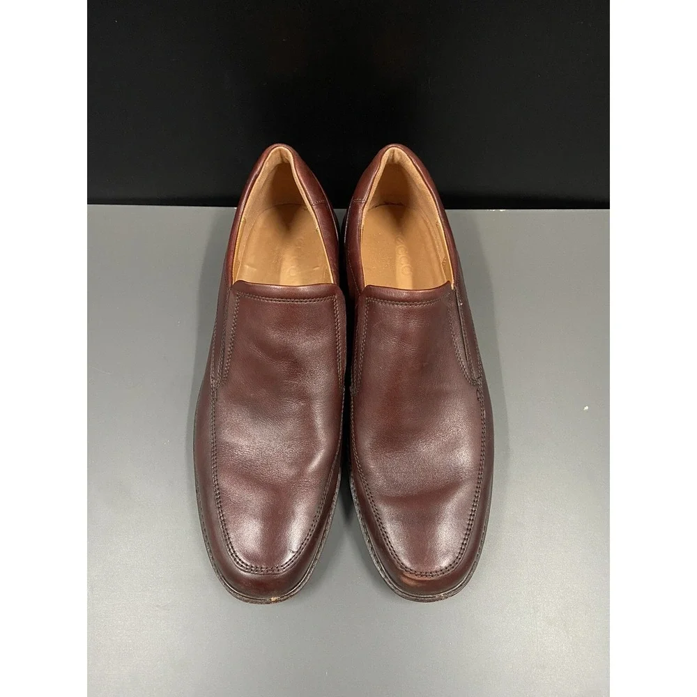 Ecco Men's Helsinki 2‎ Apron Toe Slip-On Cognac EU 47/US 13-13.5 Extra Wide